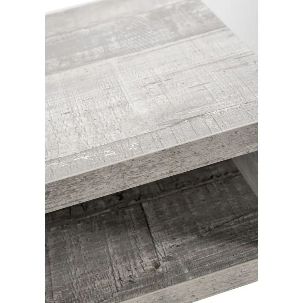 Tavolino Comodino di Design in Plexiglass Trasparente e Legno - Pascoli