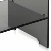 Tavolino / comodino fumé trasparente design moderno Mimi,made in Italy