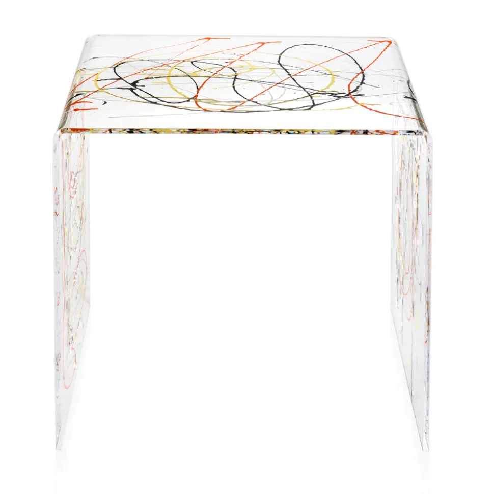 Tavolino Comodino in Plexiglass Trasparente e Colorato 2 Misure - Pelere