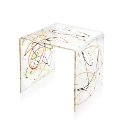 Tavolino Comodino in Plexiglass Trasparente e Colorato 2 Misure - Pelere