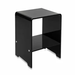 Tavolino / comodino nero design moderno Mimi, made in Italy