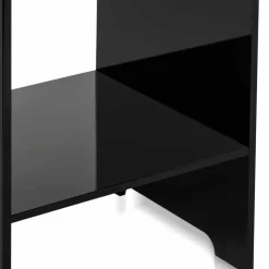 Tavolino / comodino nero design moderno Mimi, made in Italy