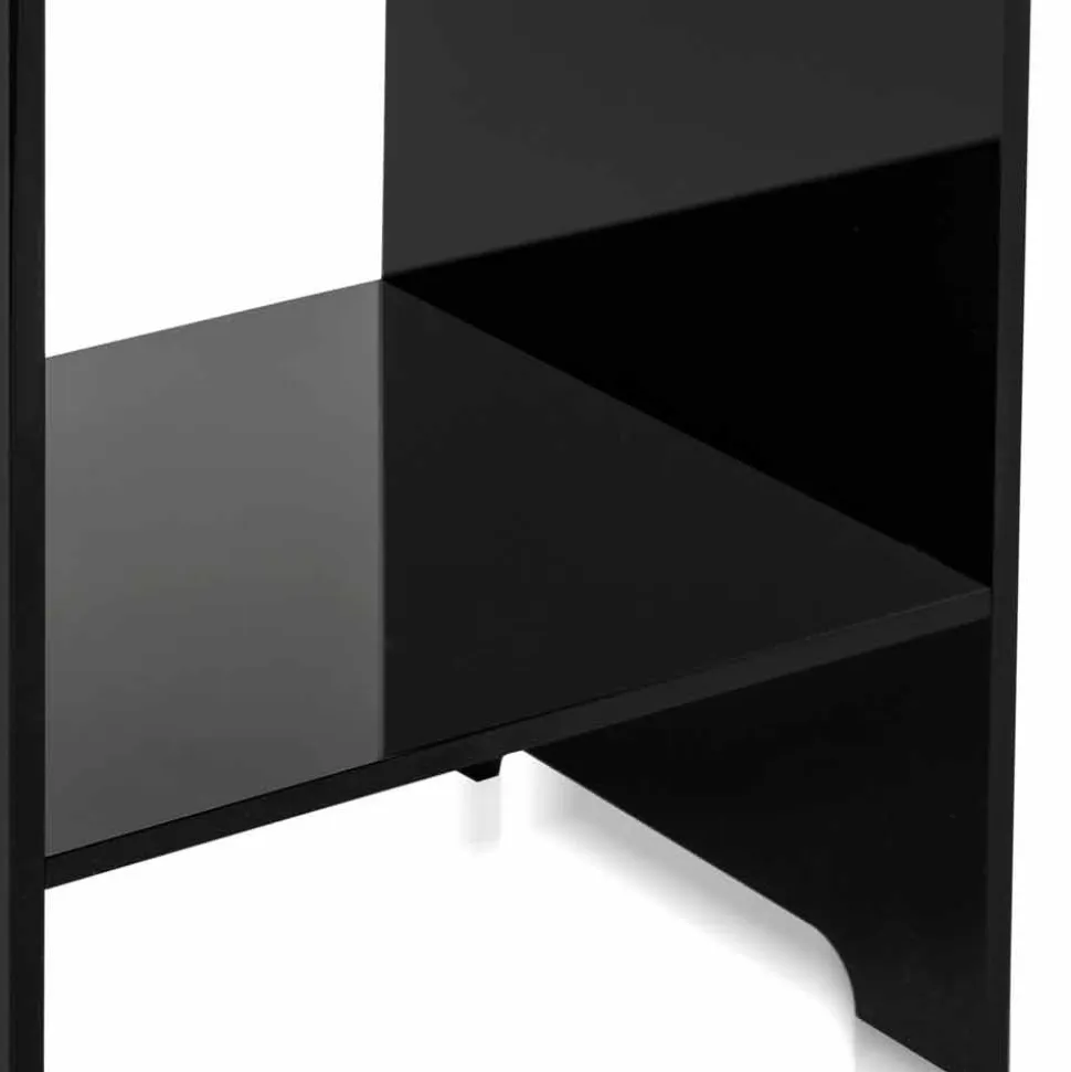 Tavolino / comodino nero design moderno Mimi, made in Italy