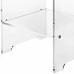 Tavolino / comodino trasparente design moderno Mimi, made in Italy