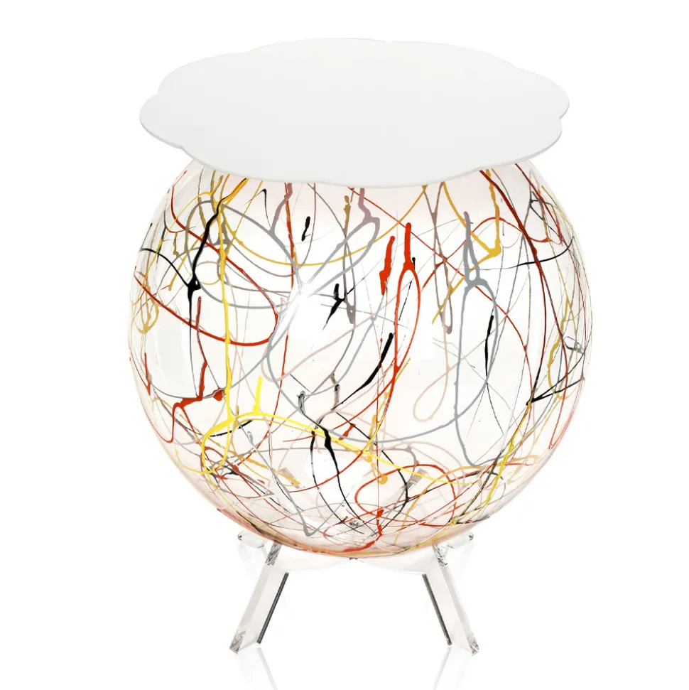 Tavolino Comodino Versatile in Plexiglass Colorato Riciclabile - Paolone