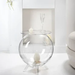 Tavolino Contenitore Multiuso in Plexiglass Trasparente Made in Italy - Scar