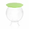 Tavolino / contenitore tondo verde Biffy,design moderno made in Italy