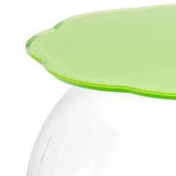 Tavolino / contenitore tondo verde Biffy,design moderno made in Italy