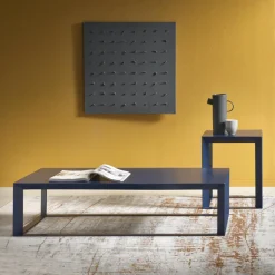 Tavolino da Caffè da Salotto in Acciaio Colorato di Design di Lusso - Josyane