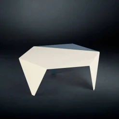 Tavolino da caffè di design in metallo bicolore tagliato laser Ruche