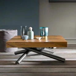Tavolino da Caffè di Design Trasformabile in Legno Made in Italy - Vincenzo
