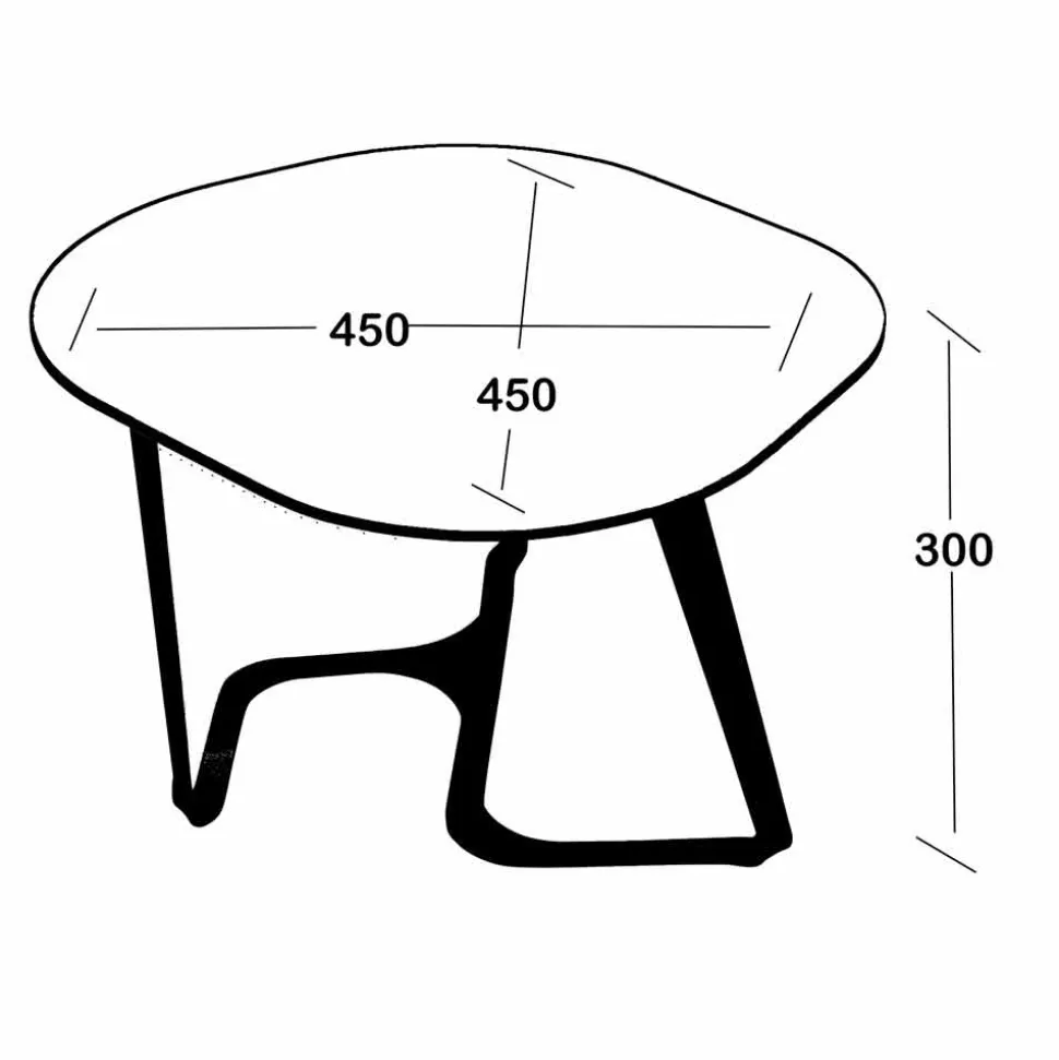 Tavolino da Caffè Fatto a Mano in Vetro e Acciaio Made in Italy - Marbello