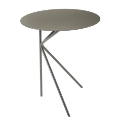 Tavolino da Caffè in Metallo Tondo, Design in Vari Colori e 2 Misure - Olesya