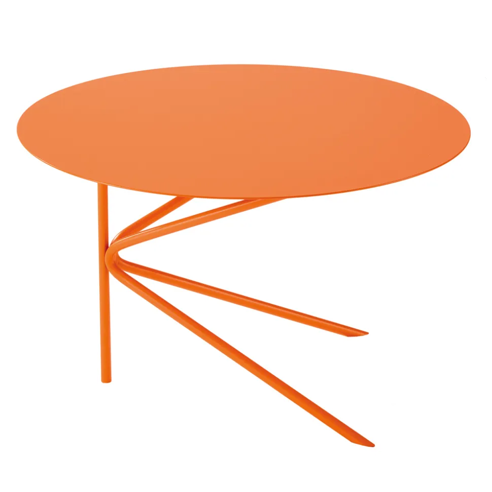 Tavolino da Caffè in Metallo Tondo, Design in Vari Colori e 2 Misure - Olesya