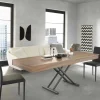 Tavolino da Caffè Moderno Trasformabile in Legno e Metallo Made in Italy - Fabio