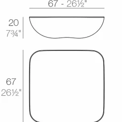 Tavolino da caffè per esterno Pillow Vondom, design moderno, 67x67 cm