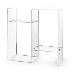 Tavolino da Divano in Plexiglass Trasparente o Fume Made in Italy -Janne