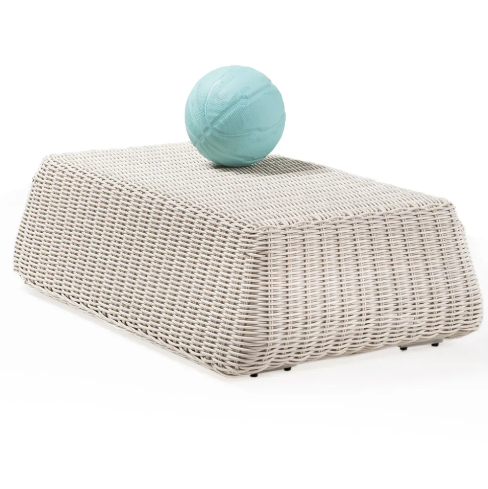 Tavolino da Esterno in Polyrattan Intrecciato a Mano - Charlie