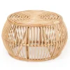 Tavolino da Esterno in Rattan Naturale Intrecciato Completamente a Mano – Bellaria