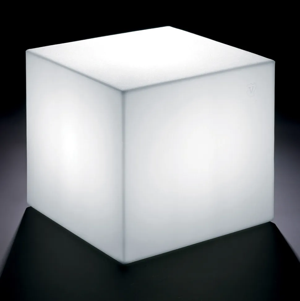 Tavolino da Esterno Luminoso in Polietilene perla Made in Italy - Derti