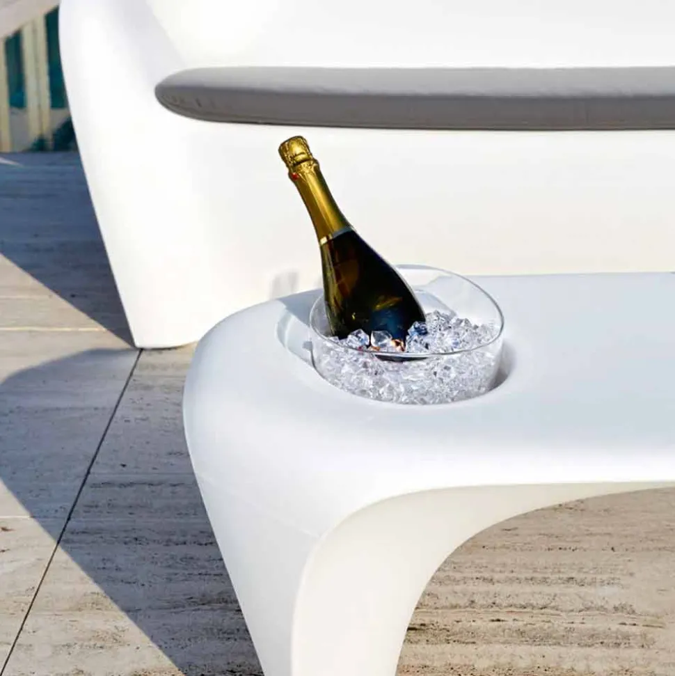 Tavolino da Esterno o Interno con Spumantiera, Design 2 Pezzi - Lily by Myyour