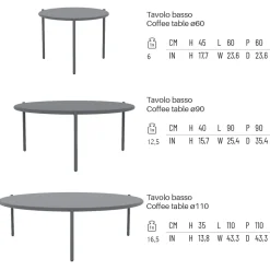 Tavolino da Giardino in Acciaio di Varie Misure Realizzato in Italia – Sansa