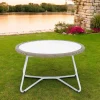 Tavolino da Giardino in Alluminio e Intreccio in Corda - Alcor