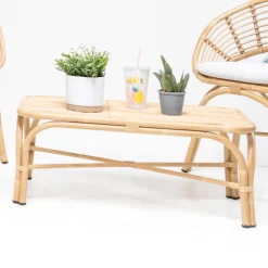 Tavolino da Giardino in Alluminio e Intreccio in Polyrattan - Ellide