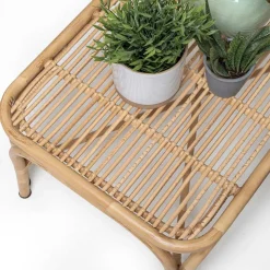 Tavolino da Giardino in Alluminio e Intreccio in Polyrattan - Ellide