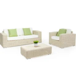 Tavolino da Giardino in Polyrattan Intrecciato a Mano - Yoko