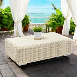 Tavolino da Giardino in Polyrattan Intrecciato a Mano - Yoko