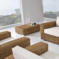 Tavolino da Giardino in Polyrattan Intrecciato a Mano - Yoko