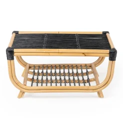 Tavolino da Giardino in Rattan Naturale Intrecciato a Mano – Catelyn