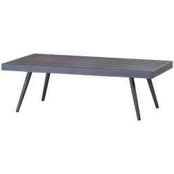 Tavolino da Giardino Rettangolare in Alluminio Verniciato Antracite - Rasti