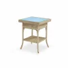 Tavolino da giardino 56x56 cm in polietilene intrecciato a mano Chad