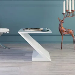 Tavolino da salotto bianco design moderno Zeta made in Italy