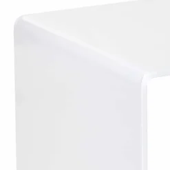 Tavolino da salotto bianco moderno 40x40cm Terry Small, made in Italy