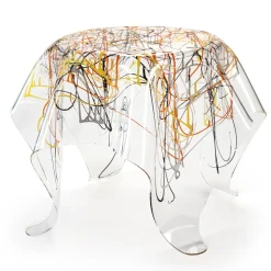 Tavolino da Salotto con Piano e Base in Plexiglass Made in Italy - Brento