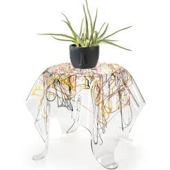 Tavolino da Salotto con Piano e Base in Plexiglass Made in Italy - Brento