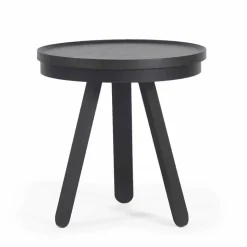 Tavolino da Salotto Design con Piano Rotondo e Gambe in Legno Massello - Salerno