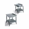 Tavolino da salotto design in legno laccato grigio, 60x60 cm, Marcus