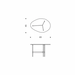 Tavolino da Salotto di Design con Piano in Legno Made in Italy - Cinci