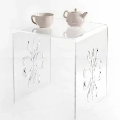 Tavolino da salotto, di design in plexiglass trasparente Mandas