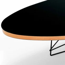 Tavolino da Salotto in Laminato Nero e Acciaio Laccato Made in Italy - Persefone