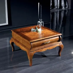 Tavolino da Salotto in Legno di Noce con Cassetto Made in Italy - Hastings