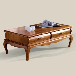 Tavolino da Salotto in Legno di Noce con Cassetto Made in Italy - Hastings