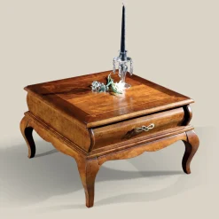 Tavolino da Salotto in Legno di Noce con Cassetto Made in Italy - Hastings