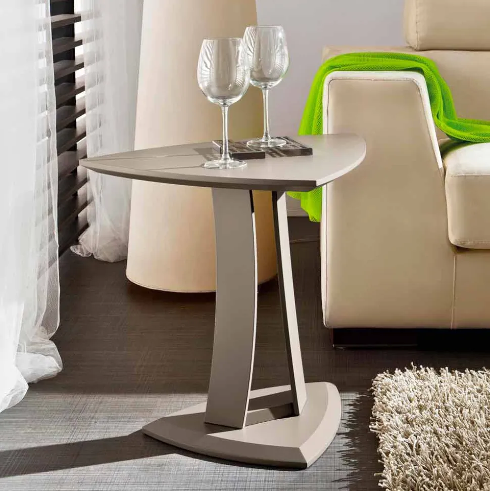 Tavolino da Salotto in Mdf Laccato Realizzato in Italia, Alta Qualità - Lisa