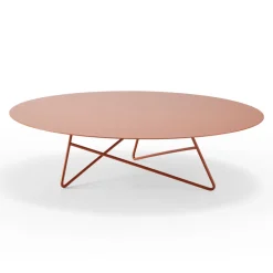 Tavolino da Salotto in Metallo Colorato e 3 Dimensioni, Made in Italy - Magali