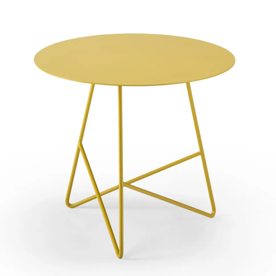 Tavolino da Salotto in Metallo Colorato e 3 Dimensioni, Made in Italy - Magali